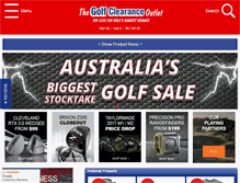 Tablet Screenshot of golfclearanceoutlet.com.au